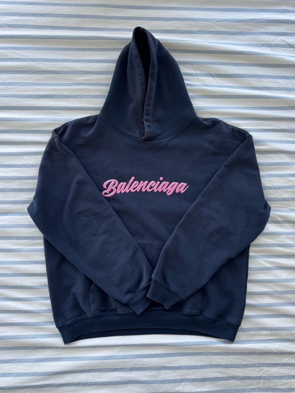 Balenciaga Navy Glossy Hoodie